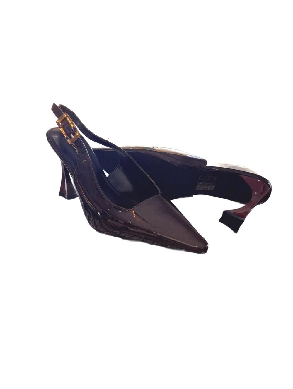Newbella burgundy patent leather slingback  pump size 7.5